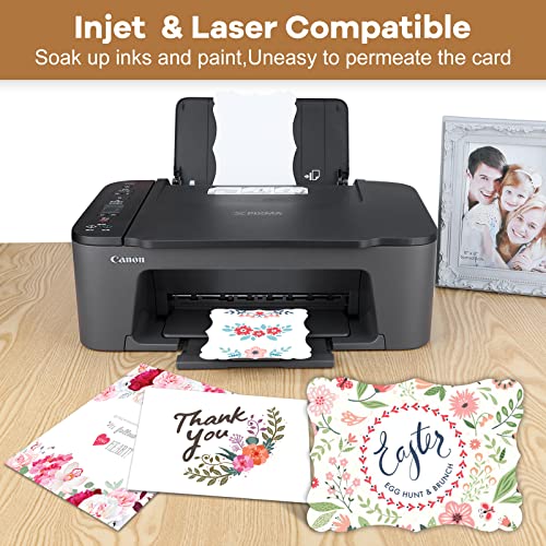 Goefun 100 Pack Blank Invitations With Envelopes, 5 X 7 Postcards And A7 Envelopes Self Seal For Wedding, Graduations, Diy Cards, Thank You Cards & All Occasion #TOP3