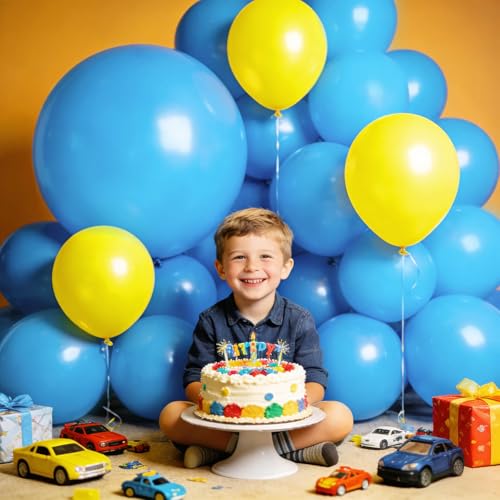 Image of 32Pcs Blue Big Balloons 18 Inch, Round Large Latex Party Balloons for Birthday Wedding Decorations. (light blue)