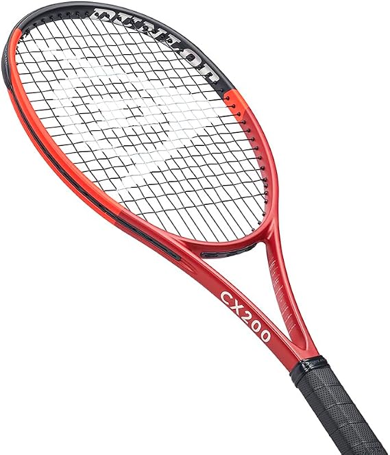 Dunlop CX 200 Tennis Racquet (3rd Gen) (4 1/2 Grip) Strung w Dunlop Explosive Tour 17g Silver Tennis String at Mid Range Tension