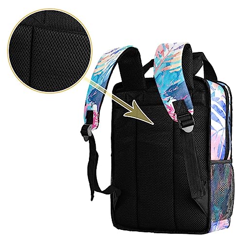 Sac à dos pour garçons multicolore rose et bleu aquarelle