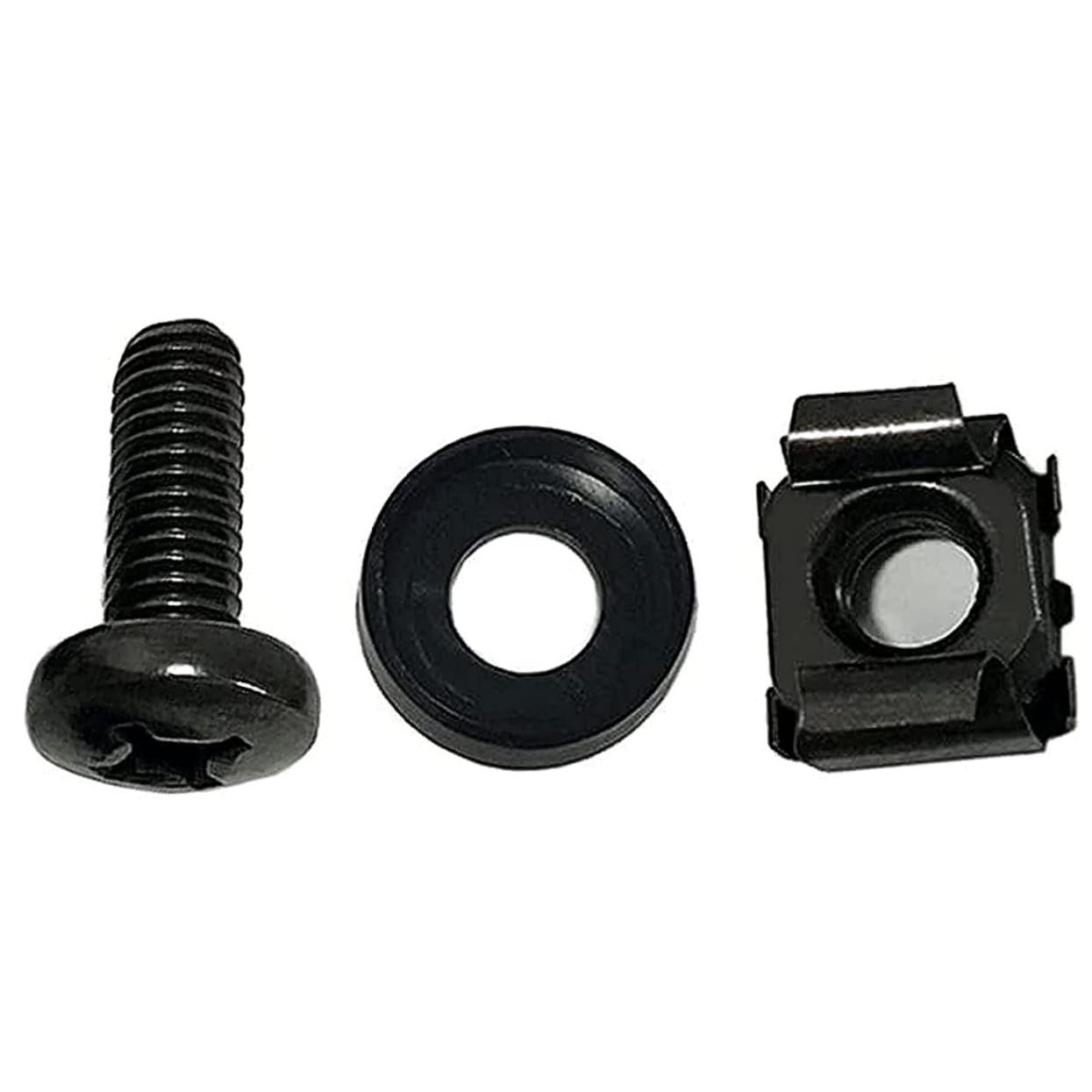 1set Rack Mount Hardware of Cage Nuts Screws and Washers Easy to Install for Cabinet and Server Rack Applications