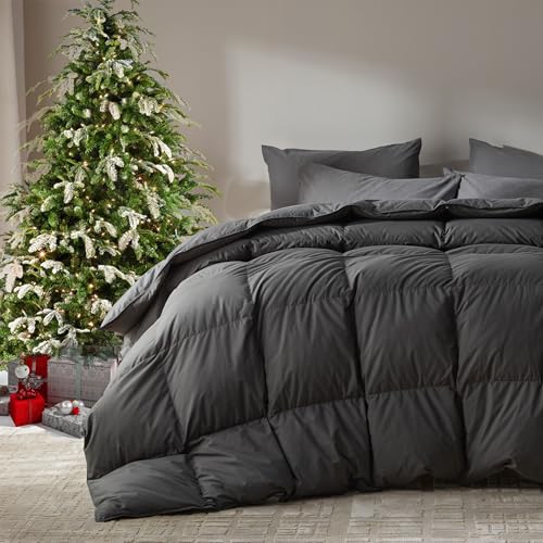 WENERSI Goose Feather Down Comforter King Size,100% Organic Cotton Duvet Insert,All-Season Luxury Duvet Insert with Baffle Box Design, 750+Fill Power Hotel Collection Bedding Comforter by WENERSI - Used condition - US$82.65