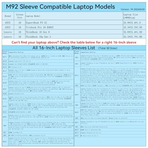 Image of Smatree M92G Hard Protective 16 inch Laptop Sleeve Case for Lenovo /ASUS | Compatible for Lenovo ThinkBook 16p /16, for ASUS Vivobook Pro 16 K6602 /ExpertBook P5 G2, Green(X8282G)