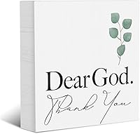 YYDS Farmhouse Wooden Box Sign with Christian Quote - 5x5 Rustic Religious Plaque for Home Office Shelf Decor