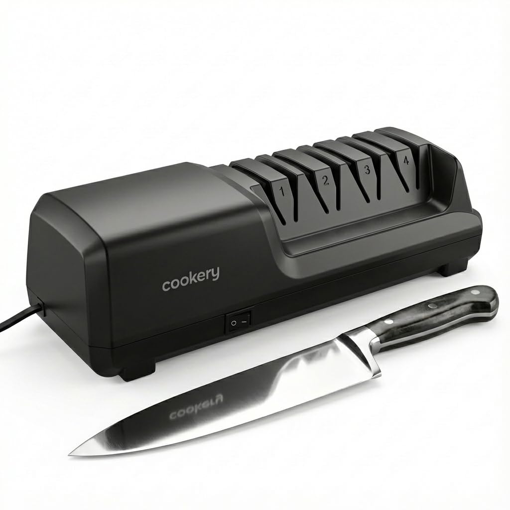 Cookery Messerschärfer 4 Stufen (schwarz)