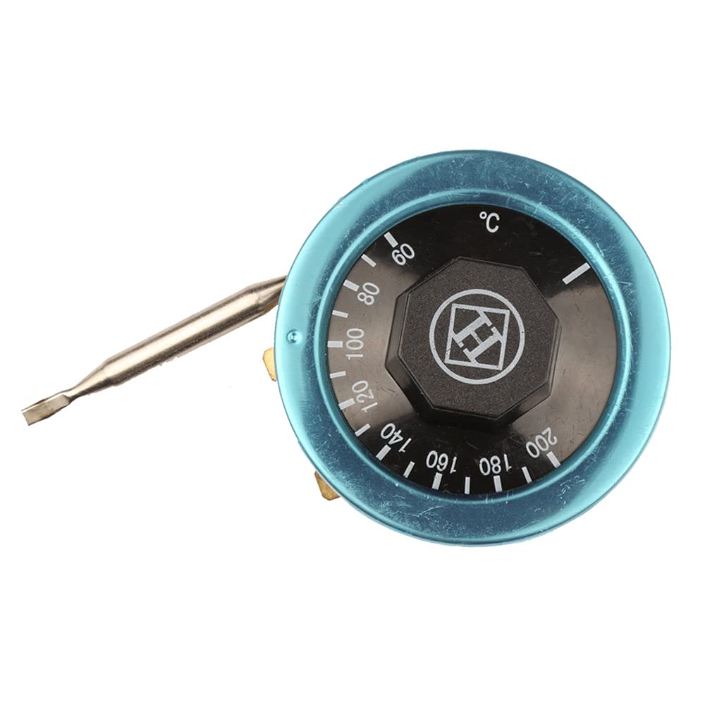 60-200 Degrees Celsius Adjustable Temperature Control Switch 2-pin Capillary Dial Thermostat 220V 16A Normally Closed