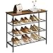 YMYNY Schuhbank Schuhregal, Schuh-Organizer mit 3 engmaschigen Gitterablagen, für Wohnzimmer, Eingang, Mudroom, Flur, Schlafzimmer, Vintagebraun HD-HTXJ004H