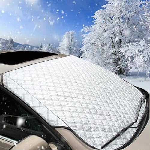 BOOSHMall Windschutzscheibenabdeckung Frontscheibenabdeckung Winter Scheibenabdeckung Auto Frostabdeckung Sonnenschutz Winschutzscheiben Abdeckung Faltbar Für Die Gegen Schnee, EIS