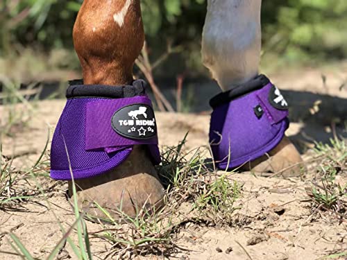 Image of 2520D Horse Bell Boots No-Turn Horse Bell Boots, Equine Ballistic Hoof Overreach Bell Boot, Pair