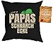 Produktbild Kissen für Väter cooles Kissen mit Füllung und Urkunde zzzz Papas Schnarch Ecke Geschenk für Papa zum Vatertag Weihnachten Geburtstag