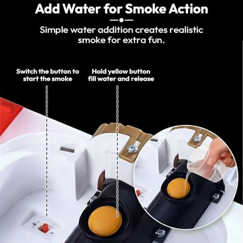 Image of StarAndDaisy Panda Baby Swing /Magic Car for Kids Toys for 2-5 Years boy, with LED Light & Music, Backrest seat, 360 Swivel Steering Twister Ride-on /car Toy with Smoke & Water Injection -Black