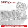 Stock Your Home 9x13 Disposable Baking Pan With Lid (25 Pack) Heavy Duty Aluminum Cake Pans With Lids, Clear Plastic Cover, Food Container For Lasagna, Casserole, Brownie, Rectangular Sheet Tray - View #9