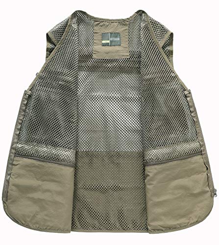 Spanye Outdoor Vest Multi-Pocket Men's Vests Fishing Hunting Photography Hiking Quick Dry Waistcoat (01 Light Khaki 3Xl) #TOP3