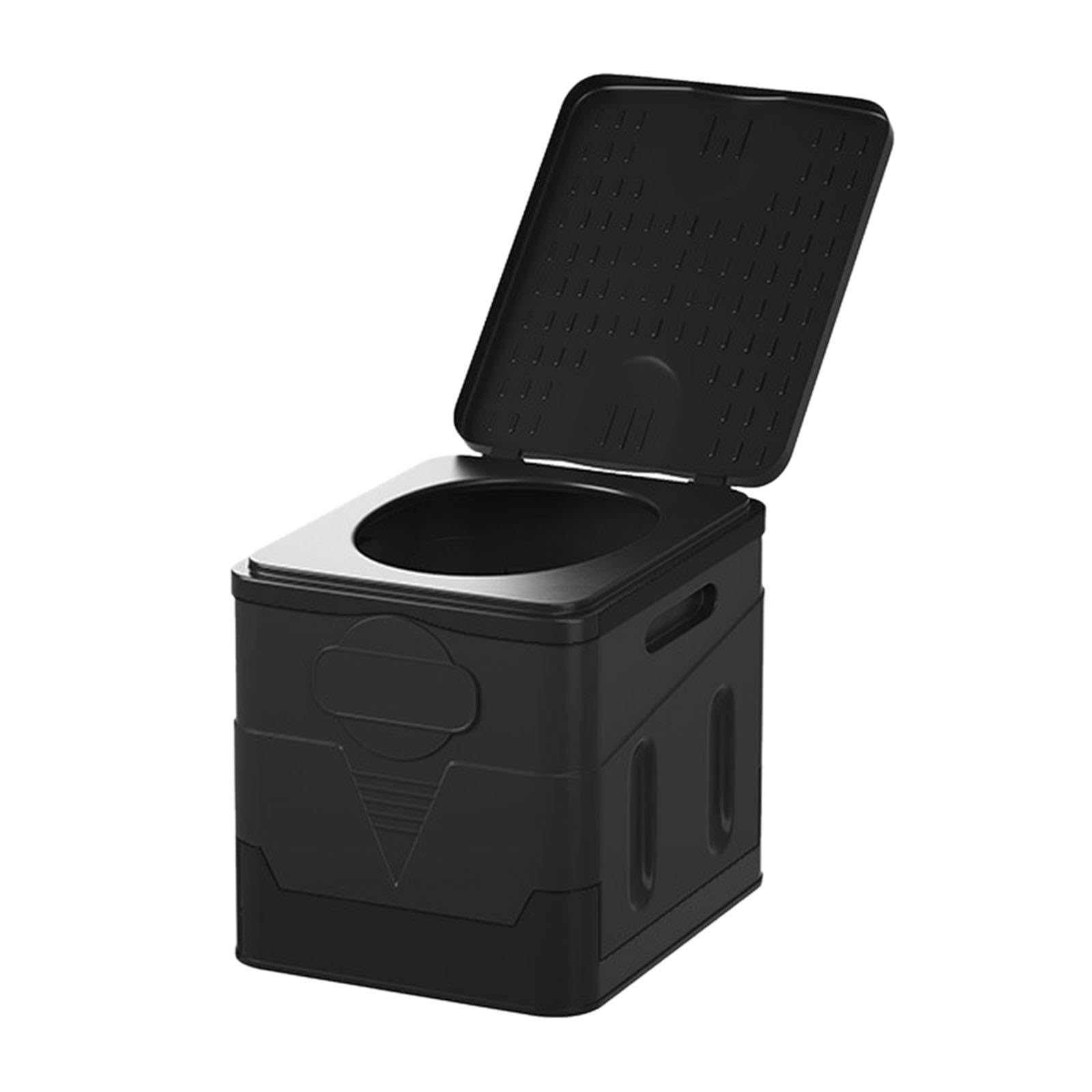 harayaa Inodoro Plegable para Acampar, Orinal para Adultos, con Cubierta, Duradero, Plegable, para Viajes en Coche, RV, Camping, Barco