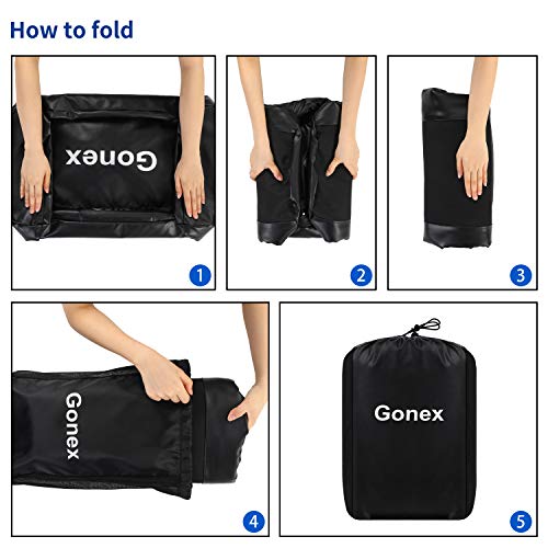 Gonex 60L Water Repellent Duffel Bag Backpack Outdoor Heavy Duty Duffle Bag with backpack straps for Hiking Camping Travelling Cycling for Men Women Black