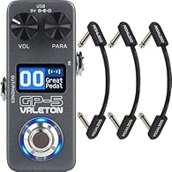 This is a Bundle of Valeton GP-5 Compact Multi-Effects Processor – SnapTone & IR Loader, 100+ Effects, Bluetooth, USB Audio Interface and Pedalzoo Flat Patch for Guitar Effects Pedals 3 Inch (3-pack) - Space-Saving and Reliable Pedalboard Connection....