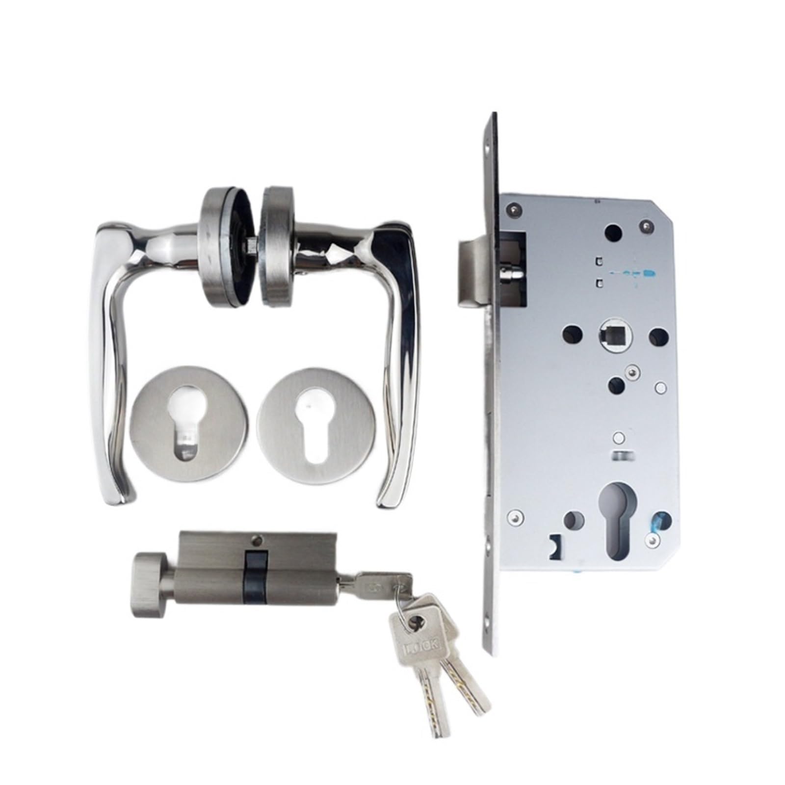 Aepqbgqj One Color 304 Stainless Steel Split Lock Hollow Stamped Fire Door Project Set