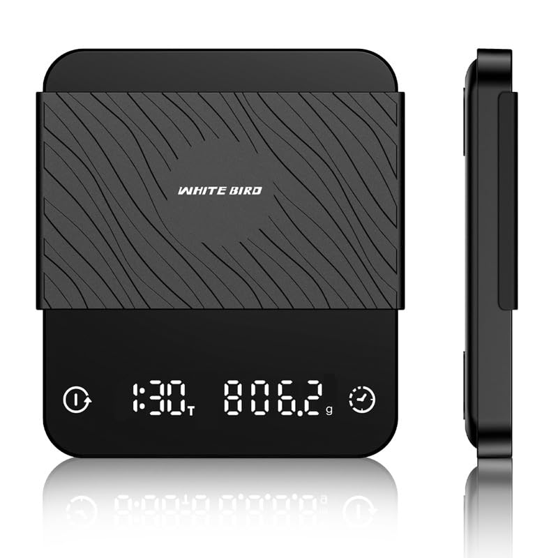 2kg/0.1g elektroniczna waga do kawy wlać Espresso inteligentna waga automatyczny pomiar czasu cyfrowa dioda LED kuchnia gotowanie waga do pieczenia(Double display)