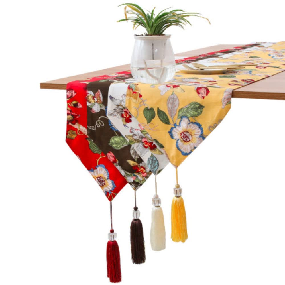 Runner da Tavola, Totem Cinese Dell'albero del Fiore di Zen Cotone Lino Nappa Runner da Tavolino Antipolvere, Copertura della Tovaglia del Partito, Tovaglia Pulita per Cucina Tavolo da Pranzo