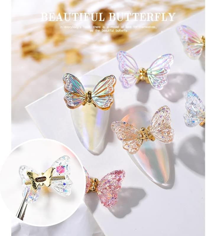 2Pc Aurora Glitter Sequins 3D Nails Rhinestones Jewelry DIY Professional Manicure Nail Art Decorations Tool