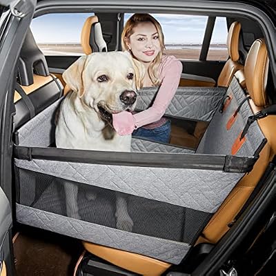 TKYZ Large Dog Car Seat,Back Seat Extender for Dogs,Hard Bottom Seat Cover