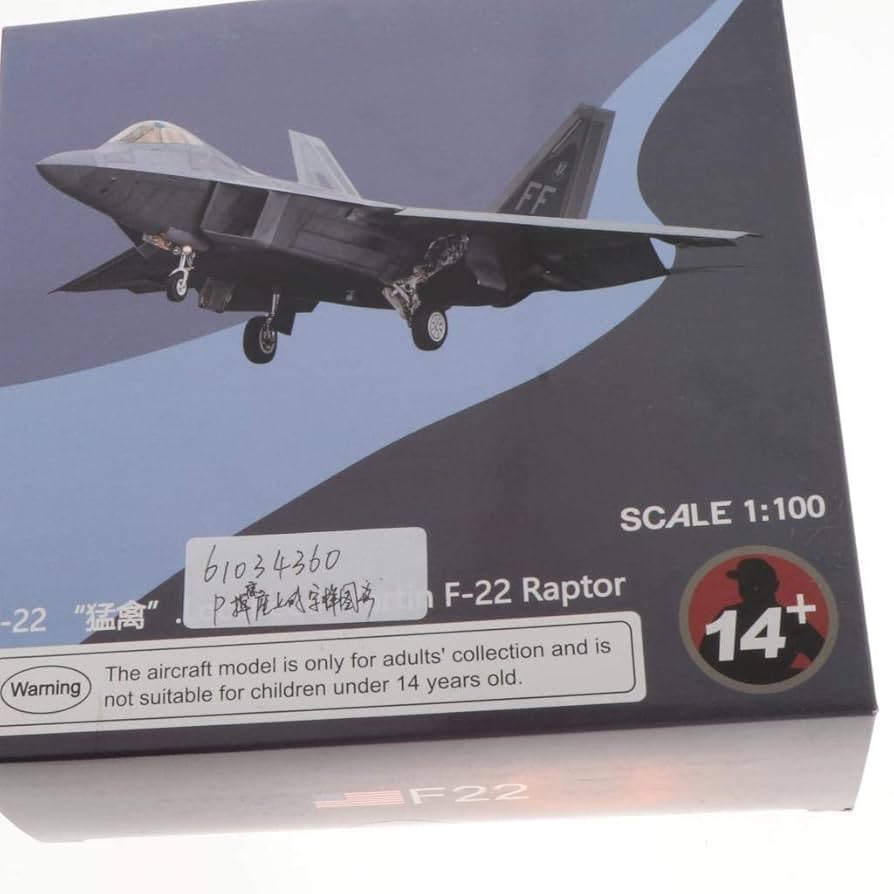 Amazon | 1：100アメリカの航空機F-22戦闘機ラプターPplaneダイ