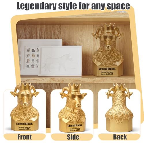 Estatua dorada G.O.A.T. leyenda para regalo de retiro 6.7" miniatura 4