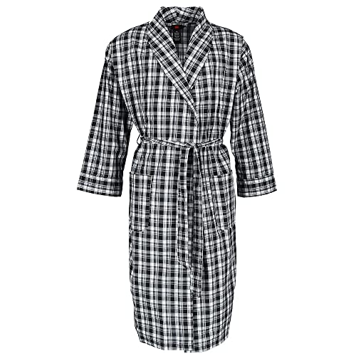 Hanes Men's Lightweight Woven Robe Tall Sizes, 3XLT/4XLT, Black