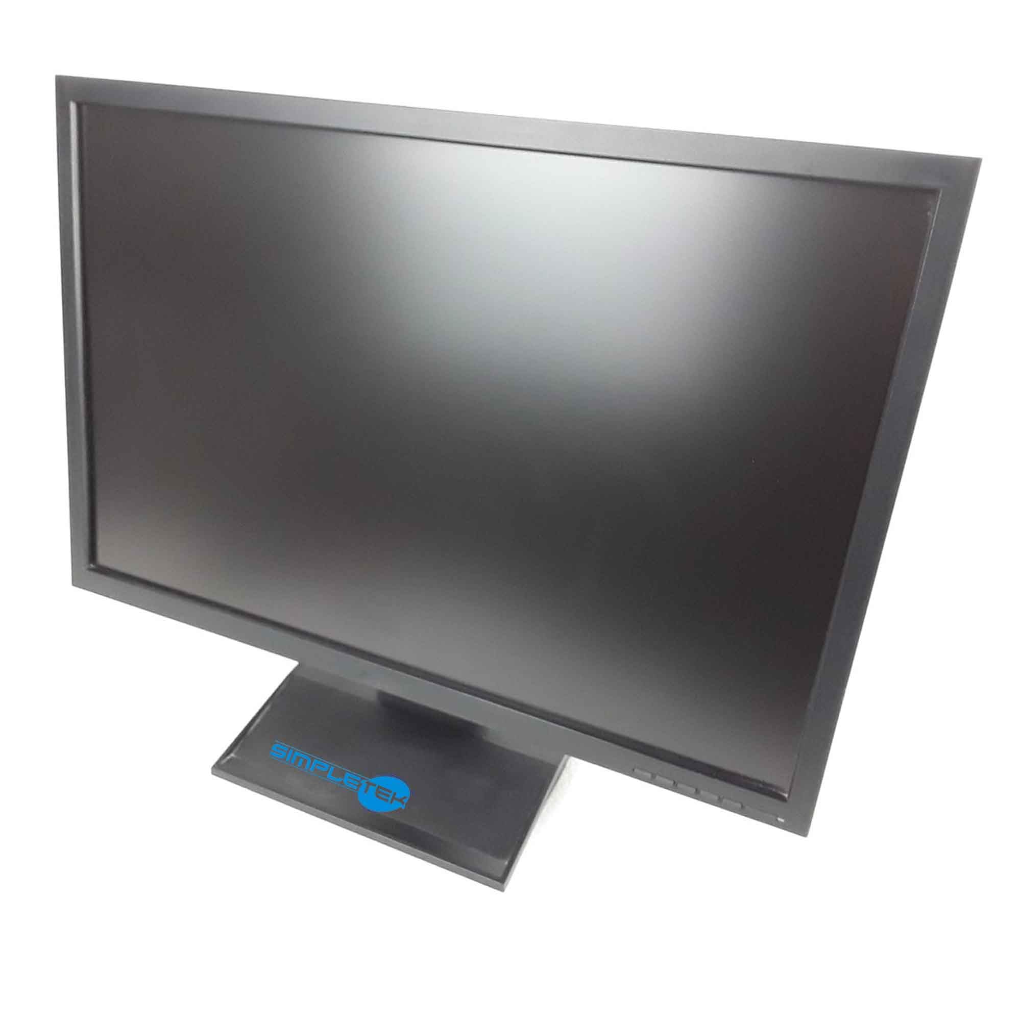 SIMPLETEK – Monitor 22" LCD TFT 16:10 Widescreen | montaggio a parete | Ideale per ufficio e casa | VGA DVI | Con base (Ricondizionato)