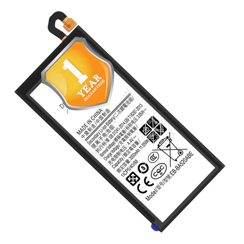 Image of Original EB-BA520ABE Battery Compatible for Samsung Galaxy A5 (2017) (SM-A520F) - (3000mAh) - 1 Year Warranty K7