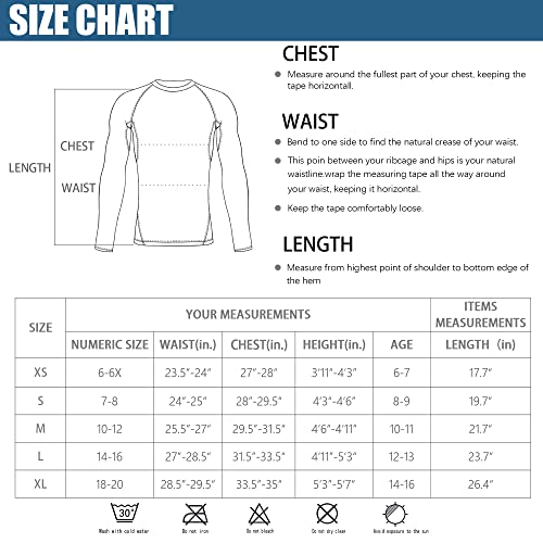 Rolimaka 3 Pack Boys' Girls' Compression Shirts Youth Long Sleeve Undershirt Sports Moisture Wicking Baselayer 2Black 1White L thumb #6