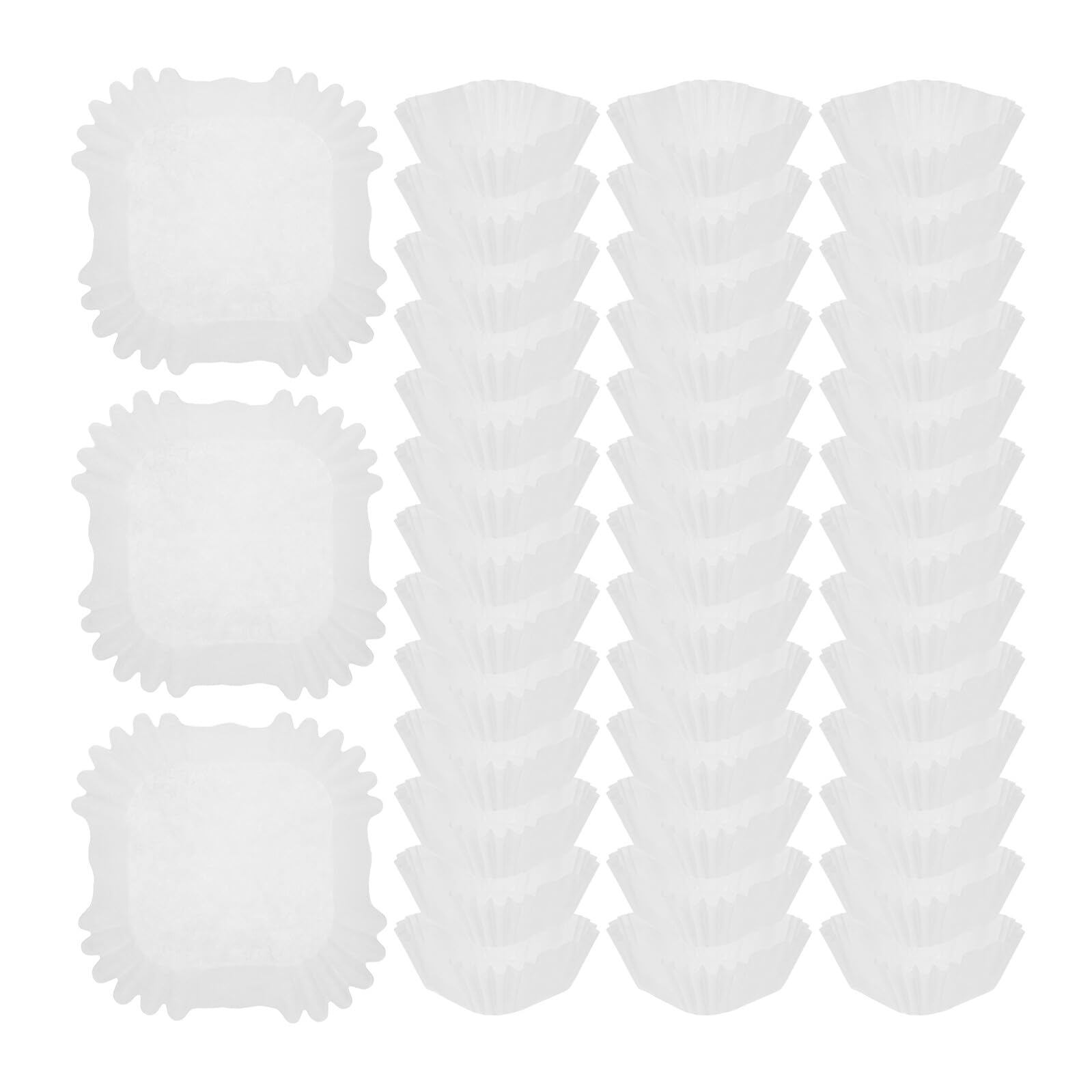Ipetboom 3000 Unidades Molde de Papel para Cupcakes Cuadrados, Cápsulas para Hornear Muffins y Tartaletas, Antiadherentes Prueba de Grasa, Ideales para Bodas y Celebraciones Familiares