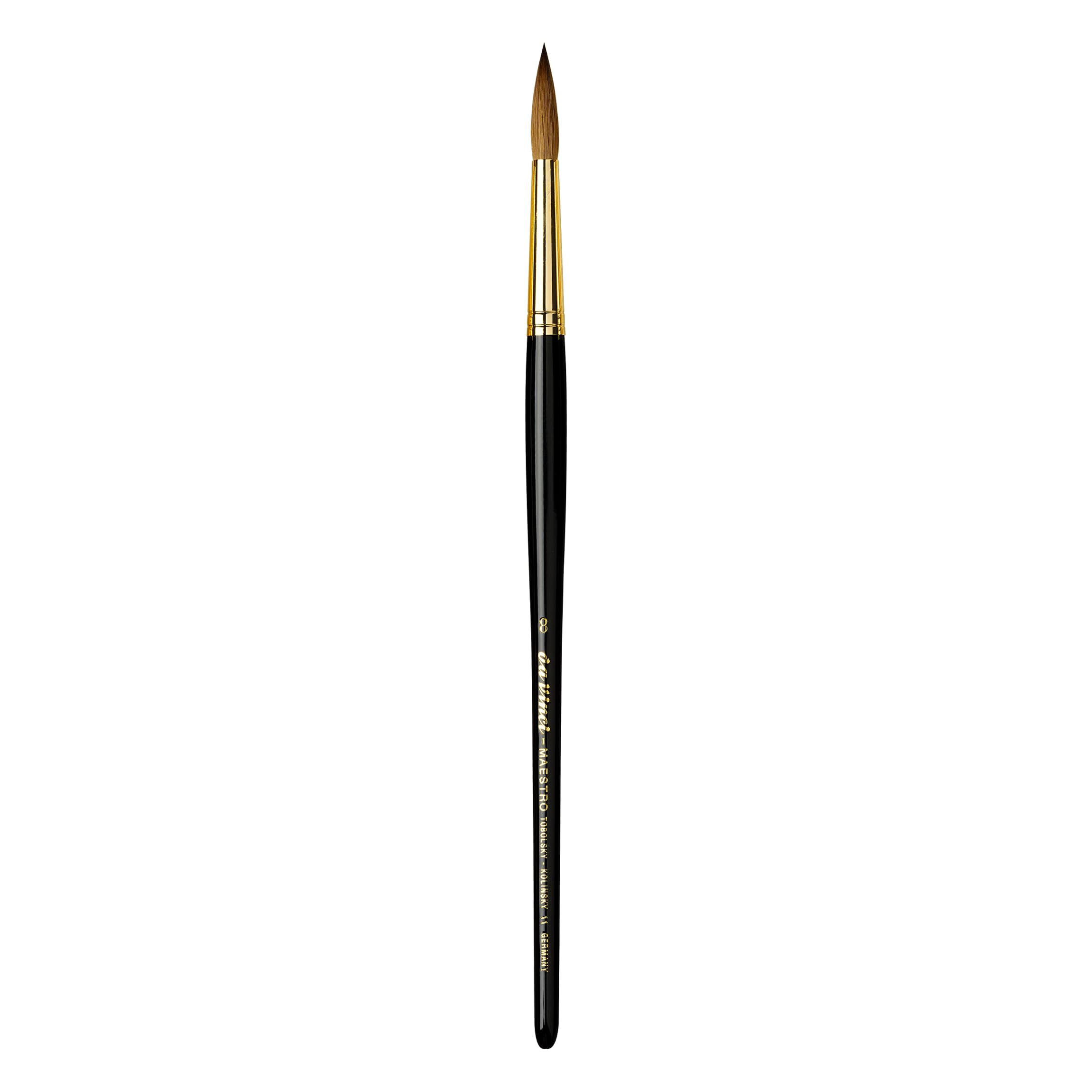 da Vinci Watercolor Series 11 Maestro Paint Brush, Fuller English Round Kolinsky Red Sable, Size 8