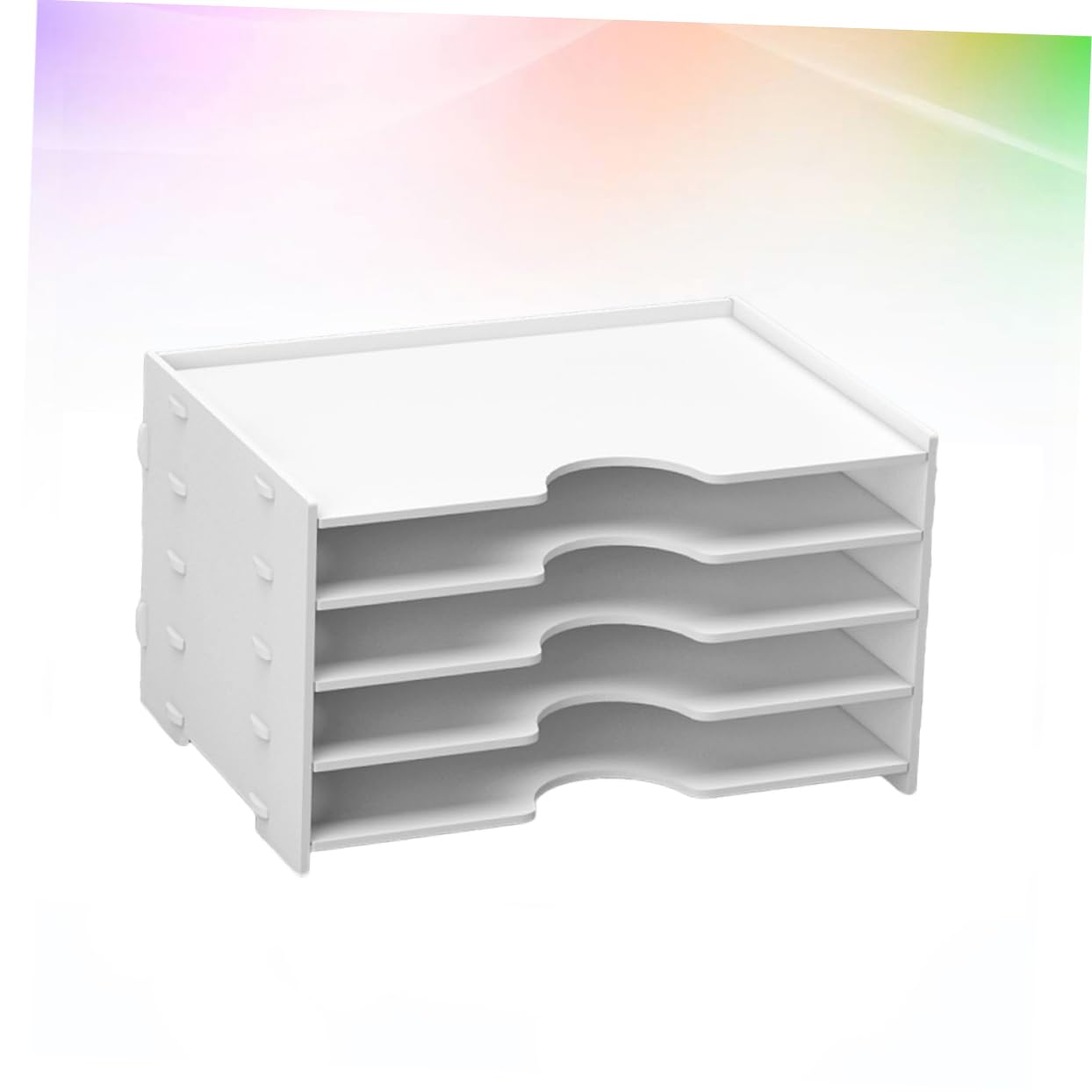 TEHAUX Organizador Blanco de Escritorio de 4 Almacenamiento Capas