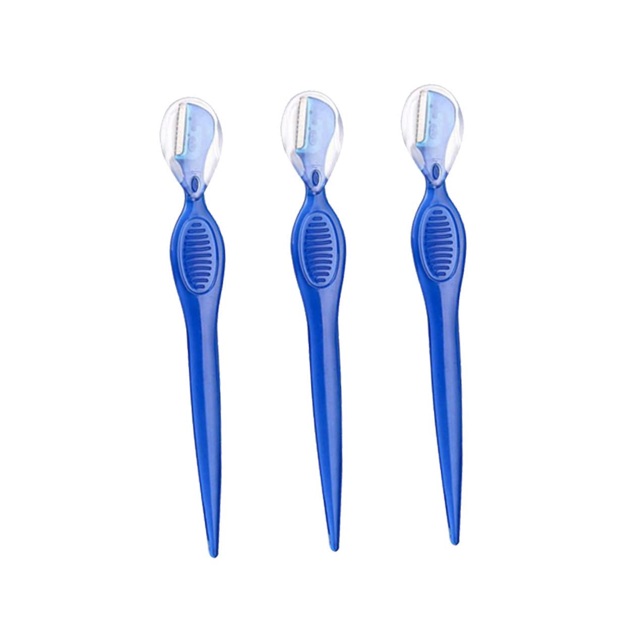 PLAFOPE 3sets Sturdy Eyebrow Razors Eyebrow Trimmers Beauty Makeup Kit Travel Size for Ladies 3pcs*3