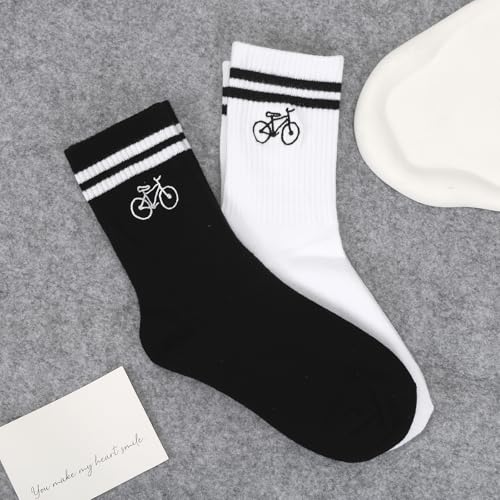 HUKUMA HUKUMA Rennrad Socken,35-46 Fahrradsocken Herren,Fahrrad Geschenk für Herren Damen,Rennrad Zubehör,Fahrradfahrer Tennissocken Accessoires,Lustiges Geschenk für Geburtstag Männer und Frauen - Produktansicht 3 | TV | Video | Foto