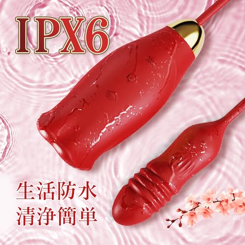 SECRET バイブ 女性用 中いき 大人の玩具 女性用 電マ クリトリス 潮吹き 2IN1【10種唇ピストン+10種舌舐めモード＋10種強力伸縮振動】アダルトグッズ 乳首責め 静音防水 (レッドA) - 画像6