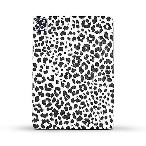 Image of MightySkins Carbon Fiber Skin Compatible with Apple iPad Pro 11 inch M2 4th Gen (2022) Full Wrap Kit - Snow Leopard Print | Protective, Durable Textured Carbon Fiber Finish | Made in The USA