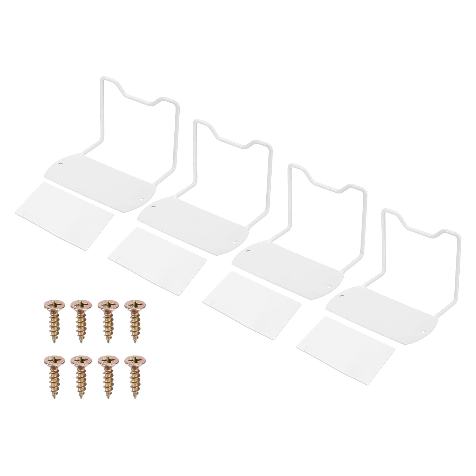 sourcing map 4Pcs Mattress Slide Stopper, 140mm x 100mm Mattress Retainer Bar Metal Non-Slip Slide Holders for Most Bed Frames to Prevent Sliding, White