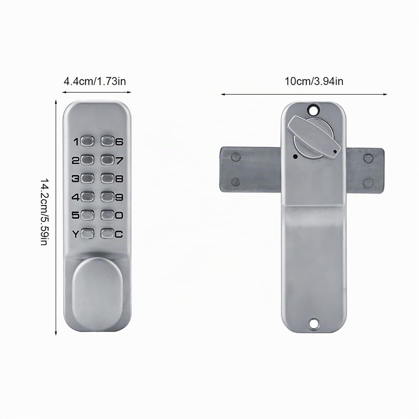 Cadenas à code numérique, serrure de porte, combinaison de codes à 11 chiffres, sécurité avec boucle et plaque arrière à double fonction
