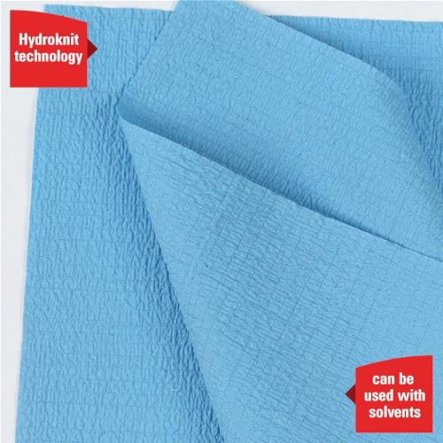 Image of WypAll GeneralClean X60 Cloths Multi-Task Cleaning Wipes (35411), Strong and Absorbent Towels, Blue (130 Sheets /Roll, 12 Rolls, 1,560 Sheet Total)
