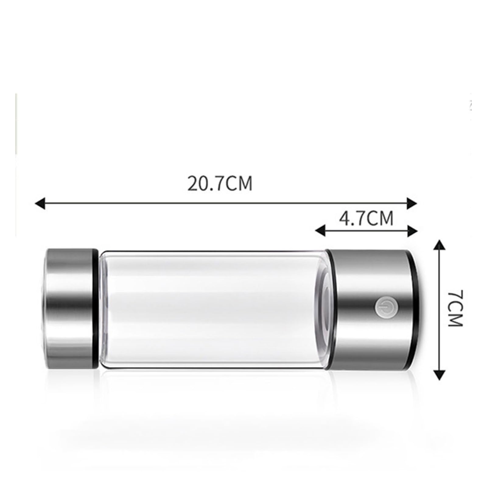 Osmosis Inversa Domestica, Taza de agua rica en hidrógeno, botella generadora de agua rica en hidrógeno de 420ML, filtro de calidad de titanio, fabricante portátil de lonizador antioxidante(Silver)