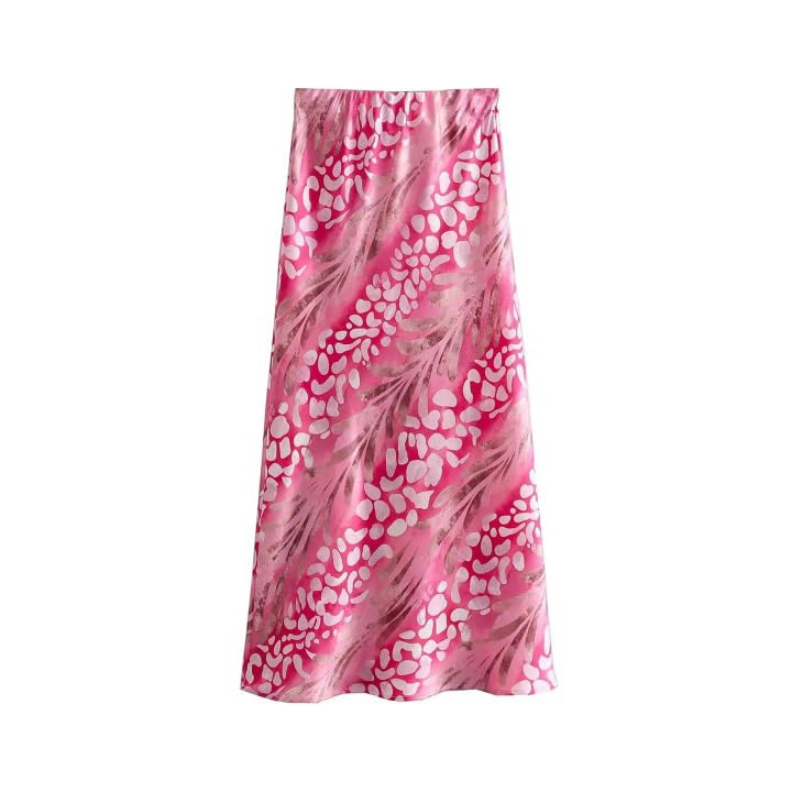 Women's 2 Piece Floral Print Skirt Set Outfits Elegant Long Sleeve Lapel Shirt and Bodycon Midi Skirt Matching Set 5