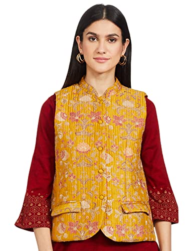 BIBA WOMEN YARNDYED MIX AND MATCH(COATS/JA17137_MUSTARD_36)