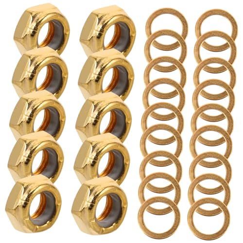 BESPORTBLE 32PCS Skateboard Truck Axle Washer Set High Strength Lock Nuts Washers for Enhanced Stability Noise Reduction Easy Installation Compatible with Skateboard Trucks Accessories