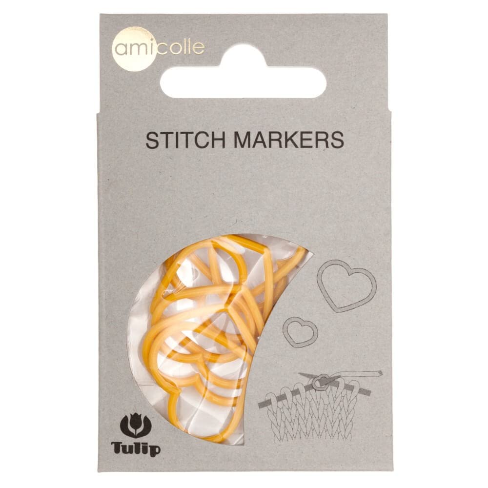 Tulip Heart Stitch Marker XL Yellow Knitting and Crochet Accessory 1 piece