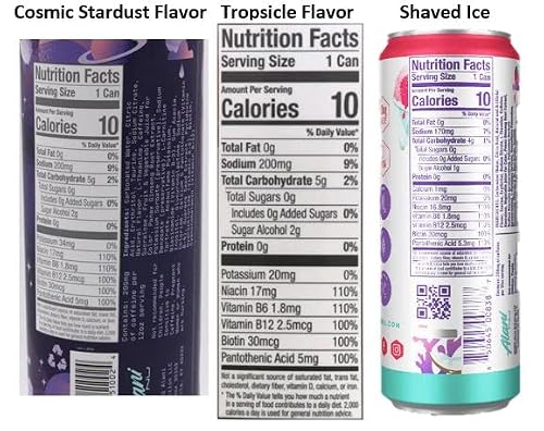 Alani Nu - Variety 12Oz 6 Pack 200Mg Caffeine (Cosmic Stardust, Tropsicle, Hawaiian Shaved Ice) #TOP4