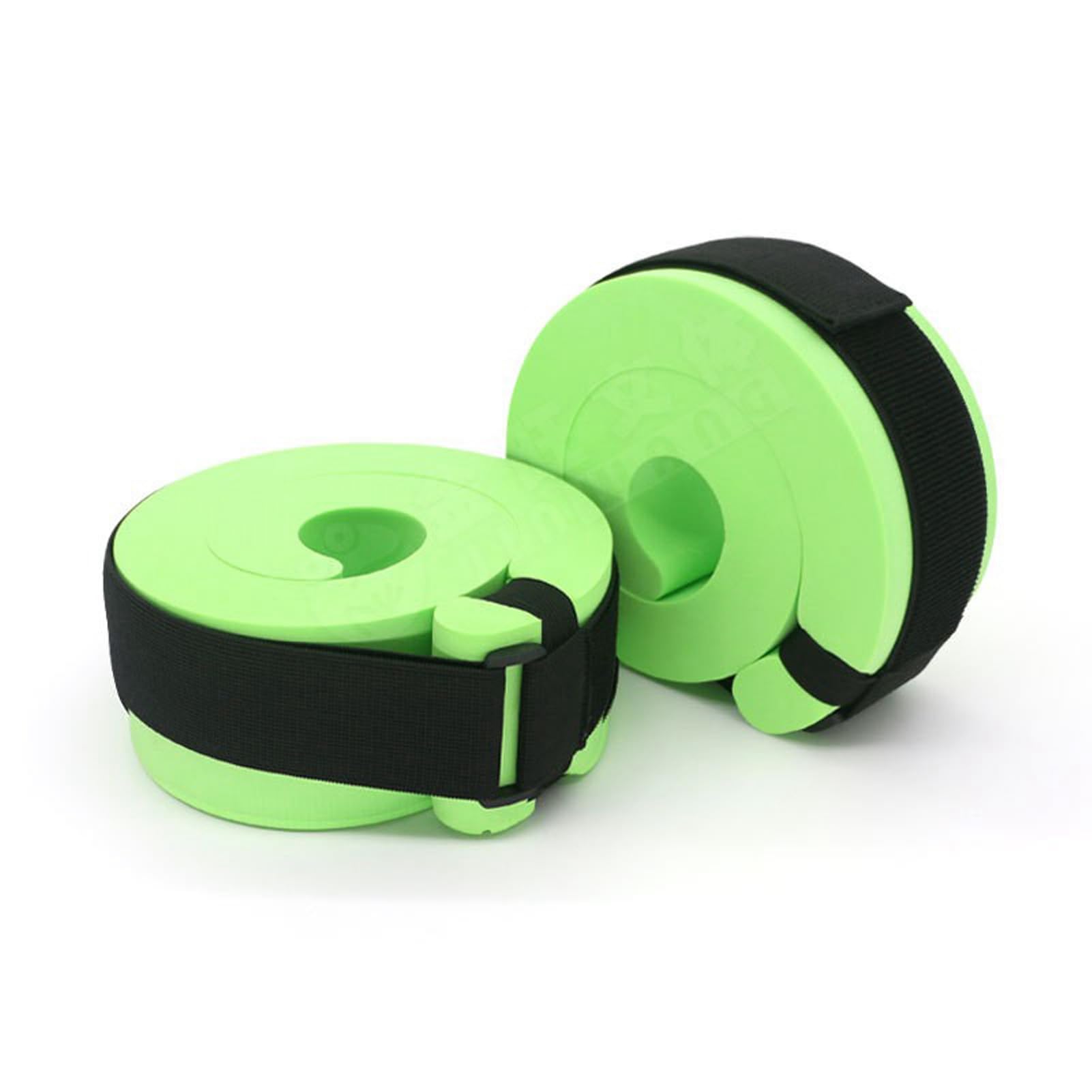 DULRLLY Foam Aquatic Cuffs Set of 2 Water Aerobics Weights Float Ring Swimming Ankle Bands Fitness Exercise Set Ankles Arms Belts Pool Exercise Equipment for Swimming Pool Fitness Training(Green)