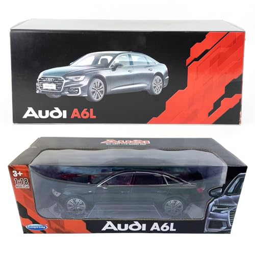 Modelo Audi A6L 1:18 BDTCTK con sonido y luz negro miniatura 7