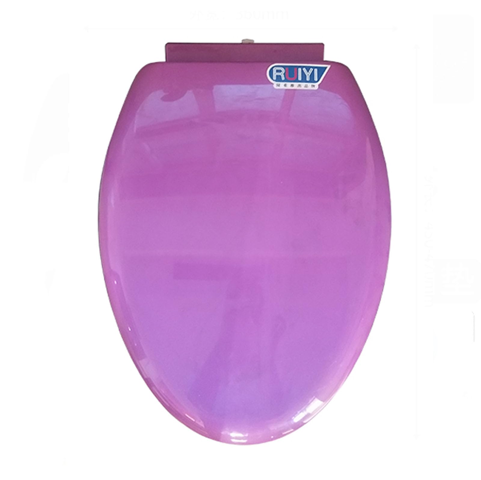 Extended Toilet seat, D-Shaped Shaped Purple Thick Thick Easy to Install Bathroom, Adjustable, Lightweight, Durable, Portable, User-Friendly, Compact, Elongated, Thickened, Slow, Close